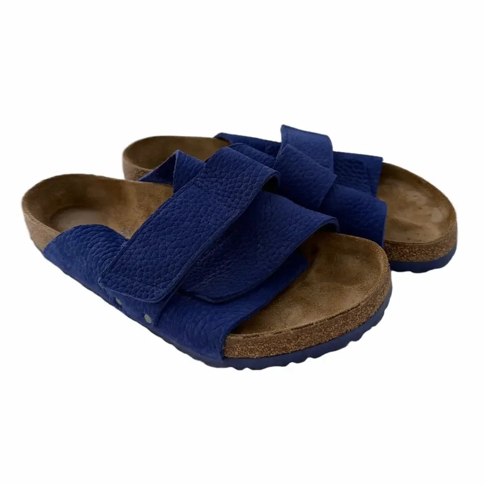 Birkenstock Kyoto Nubuck Leather Desert Buck Indigo Blue Sandals Size 45 US 12